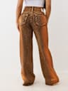  BOBBI ORANGE FOIL BAGGY JEAN