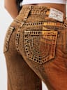  BOBBI ORANGE FOIL BAGGY JEAN