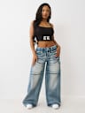 JESSIE BIG T SNAP BAGGY JEAN