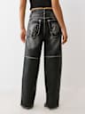 BAILEY FAUX LEATHER BARREL PANT