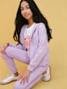 GIRLS STITCH LOGO ZIP HOODIE