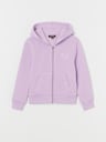 GIRLS STITCH LOGO ZIP HOODIE