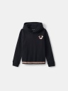 GIRLS LOGO TRIM HOODIE