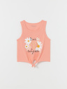 GIRLS DAISY GLITTER BUDDHA LOGO TANK