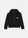 GIRLS GLITTER LOGO ZIP HOODIE