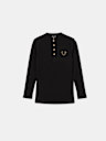 CAMISETA HENLEY CON LOGOTIPO EN CRISTAL PARA NIÑAS