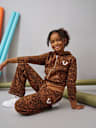 GIRLS LEOPARD PRINT SWEAT PANT