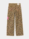 GIRLS LEOPARD PRINT WIDE LEG CARGO PANT