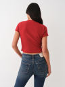 CRYSTAL LETTUCE EDGE BABY TEE