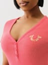 STUDDED HORSESHOE HENLEY SHIRT