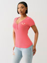 STUDDED HORSESHOE HENLEY SHIRT