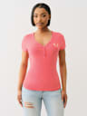 STUDDED HORSESHOE HENLEY SHIRT