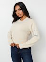 CRYSTAL HORSESHOE PULLOVER SWEATER