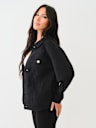 OVERSIZED GLITTER LOGO DENIM TRUCKER JACKET