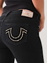 BECCA STUDDED BOOTCUT JEAN