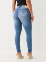 JEANS SKINNY JENNIE DE TIRO MEDIO CON TACHAS