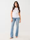 JEANS CORTE DE BOTA BECCA DE TIRO MEDIO