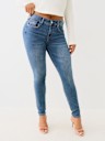 JENNIE CRYSTAL MID RISE SKINNY JEAN