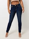 JENNIE MID RISE LUREX SKINNY JEAN