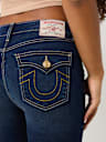 JENNIE MID RISE LUREX SKINNY JEAN