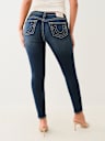 JEANS SKINNY CURVILÍNEOS JENNIE BIG T DE TIRO MEDIO