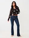 HORSESHOE NOTCH COLLAR SWEATER