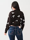 HORSESHOE NOTCH COLLAR SWEATER