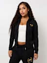METALLIC WING HORSESHOE ZIP HOODIE