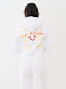 METALLIC WING HORSESHOE ZIP HOODIE