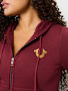 METALLIC WING HORSESHOE ZIP HOODIE