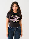 CRYSTAL RETRO BUDDHA LOGO BABY TEE