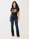 CRYSTAL RETRO BUDDHA LOGO BABY TEE