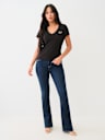 CRYSTAL HORSESHOE V NECK TEE
