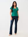 CRYSTAL HORSESHOE V NECK TEE