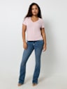 CRYSTAL HORSESHOE V NECK TEE