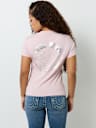 CRYSTAL HORSESHOE V NECK TEE