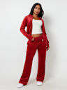 VELOUR STRAIGHT LEG SWEAT PANT