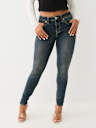 JEANS JENNIE SKINNY CURVILÍNEOS DE TIRO MEDIO BIG T