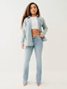 BECCA MID RISE FLAP BOOTCUT JEAN