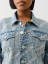ALLOVER LOGO TRUCKER JACKET