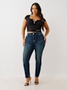 PLUS JENNIE MID RISE FLAP CURVY SKINNY JEAN