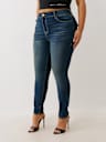 PLUS JENNIE MID RISE FLAP CURVY SKINNY JEAN