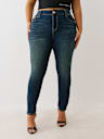 PLUS JENNIE MID RISE FLAP CURVY SKINNY JEAN