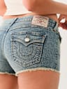 JOEY LOW RISE FRAYED HEM SHORT