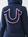 CRYSTAL SCRIPT LOGO ZIP HOODIE
