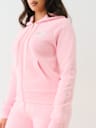 CRYSTAL SCRIPT LOGO ZIP HOODIE
