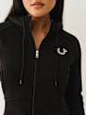 SHRUNKEN STAR RIBBED ZIP HOODIE