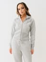 SHRUNKEN STAR RIBBED ZIP HOODIE