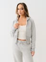 SHRUNKEN STAR RIBBED ZIP HOODIE