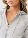 SHRUNKEN STAR RIBBED ZIP HOODIE